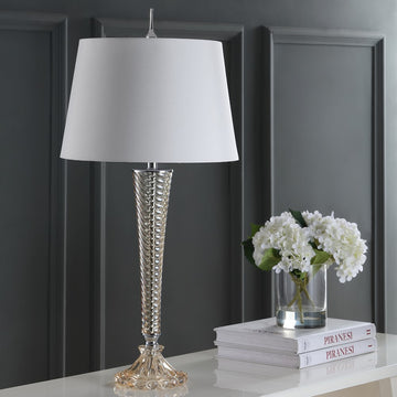Caterina 32" Glass LED Table Lamp - JONATHAN Y